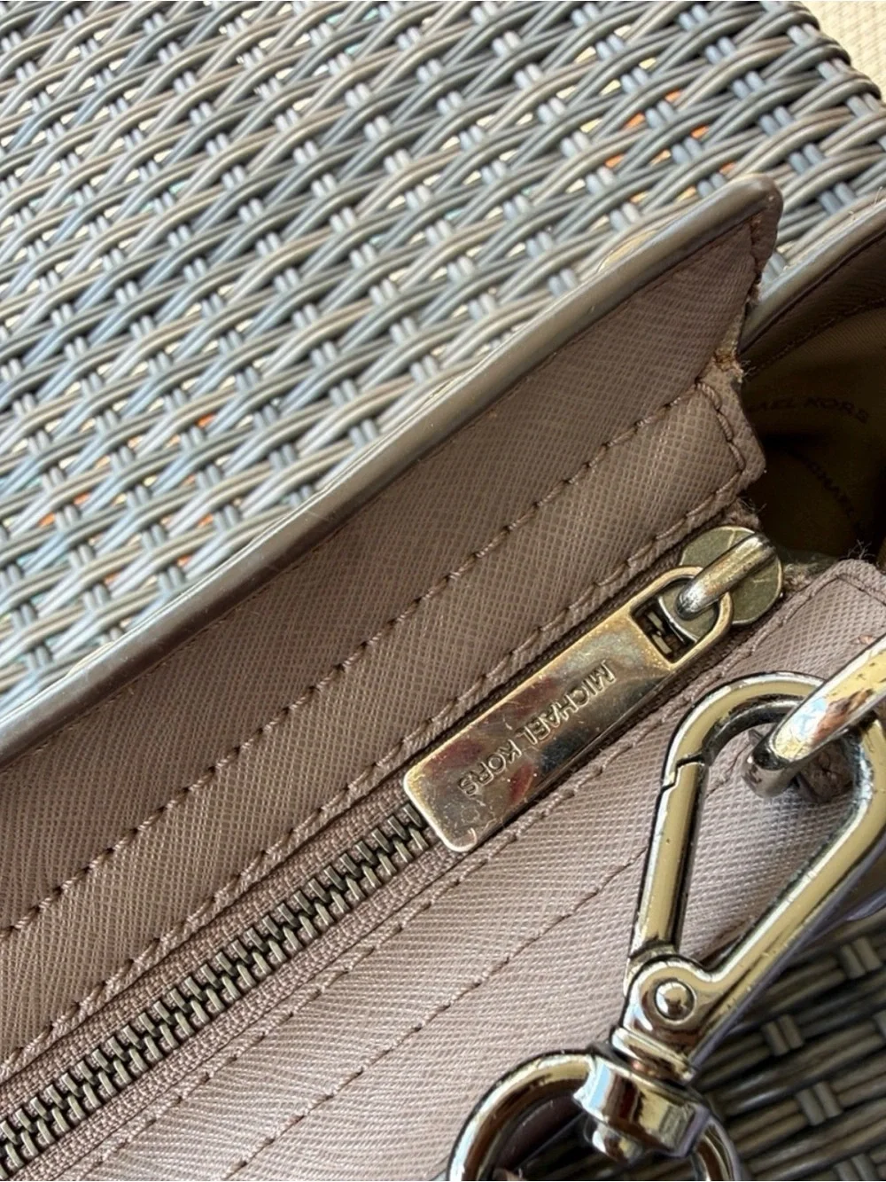 **20% OFF-1 DAY ONLY!! Michael Kors Brown Studded Crossbody Bag